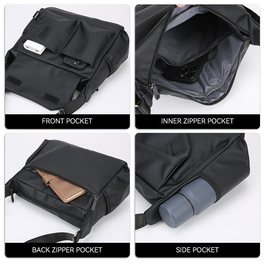 MENSPE Men's Shoulder Bag Large Capacity Messenger Bag Business Bag ...
