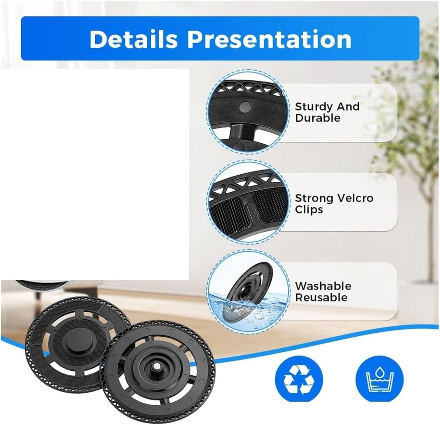 Gesen Compatible With Xiaomi Mijia 5C OV42CN Robot Vacuum, Mop Pad ...
