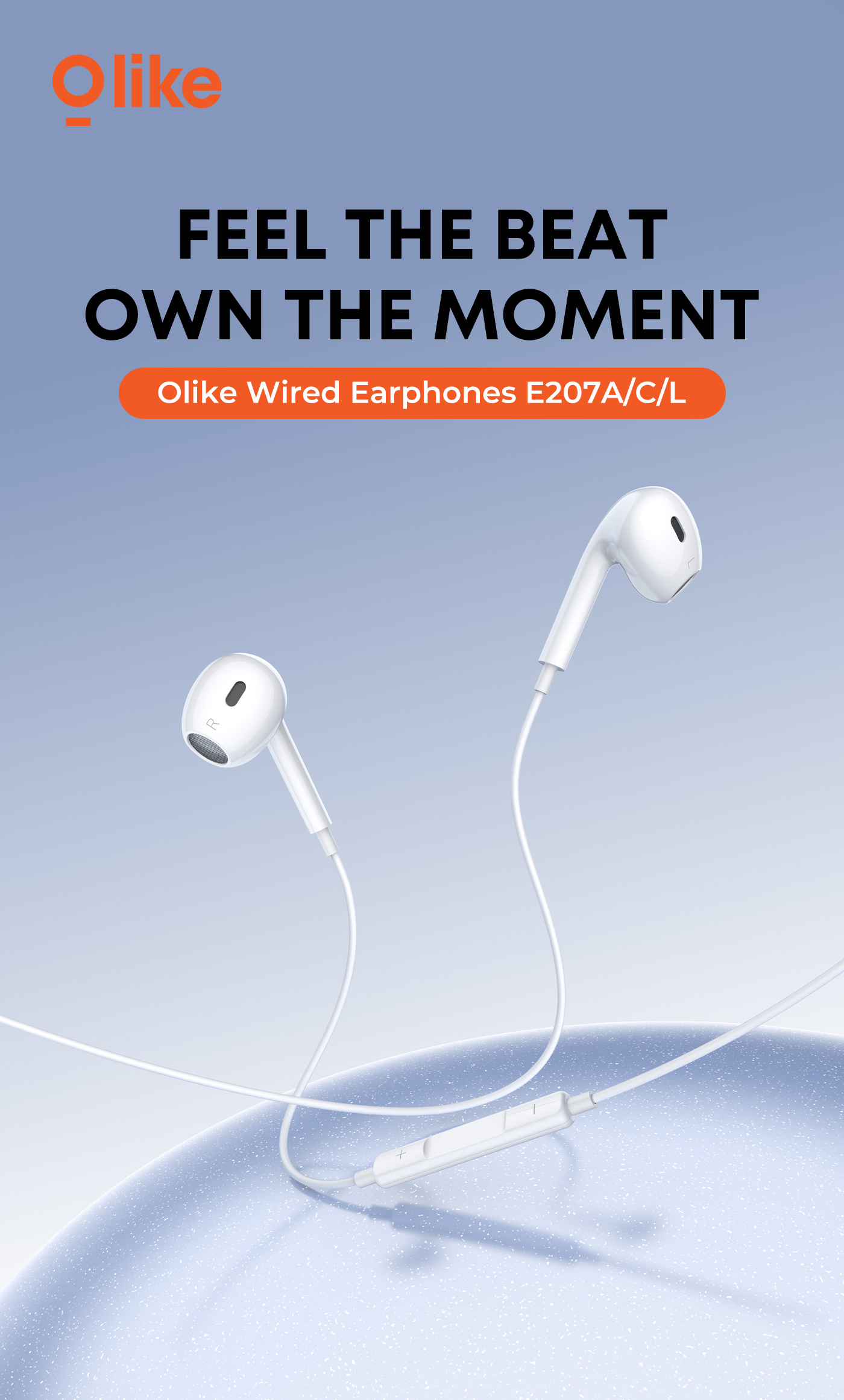 Olike E207 Wired Earphones 3.5mm Lightning Type-C With Mic High ...