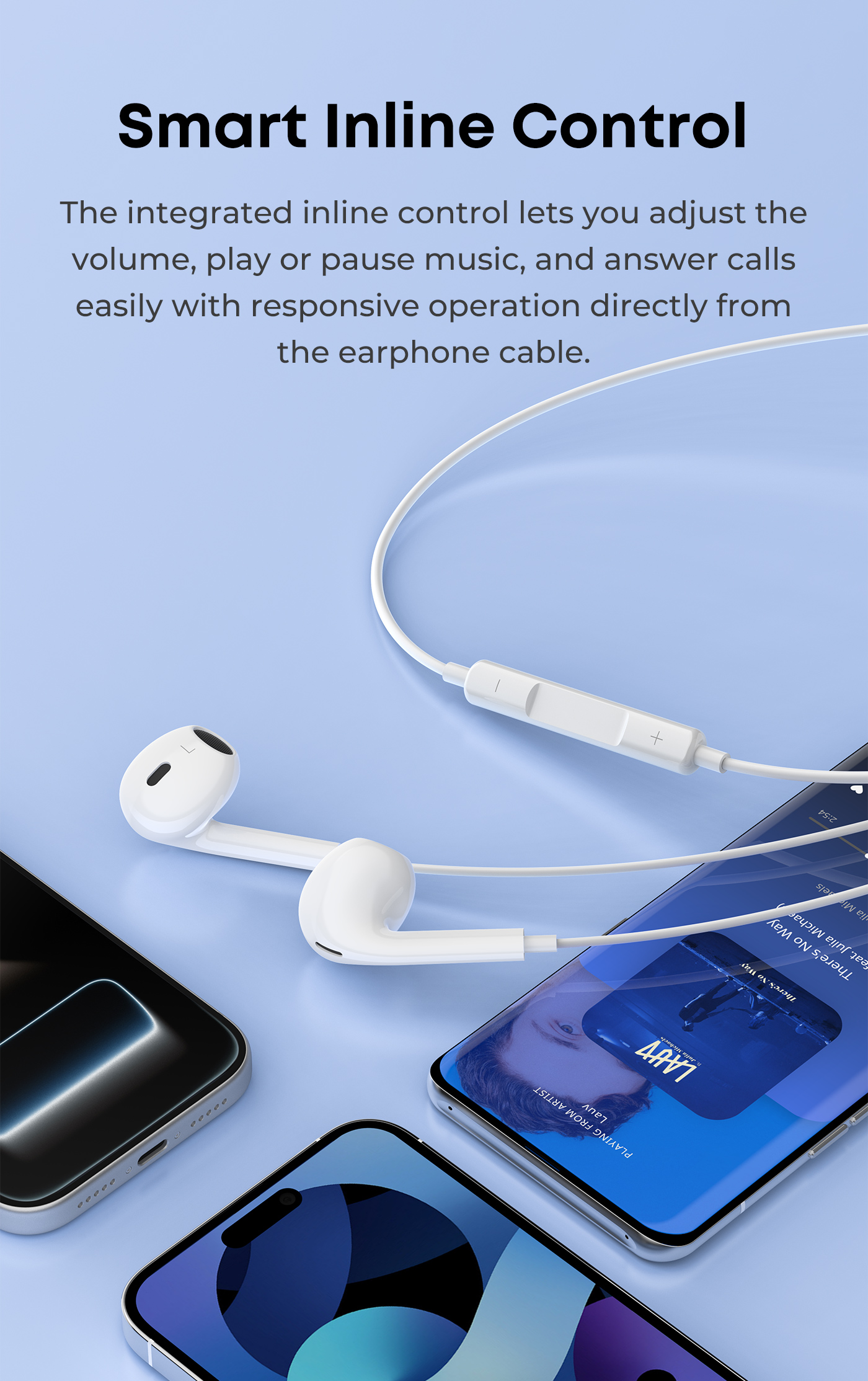 Olike E207 Wired Earphones 3.5mm Lightning Type-C With Mic High ...