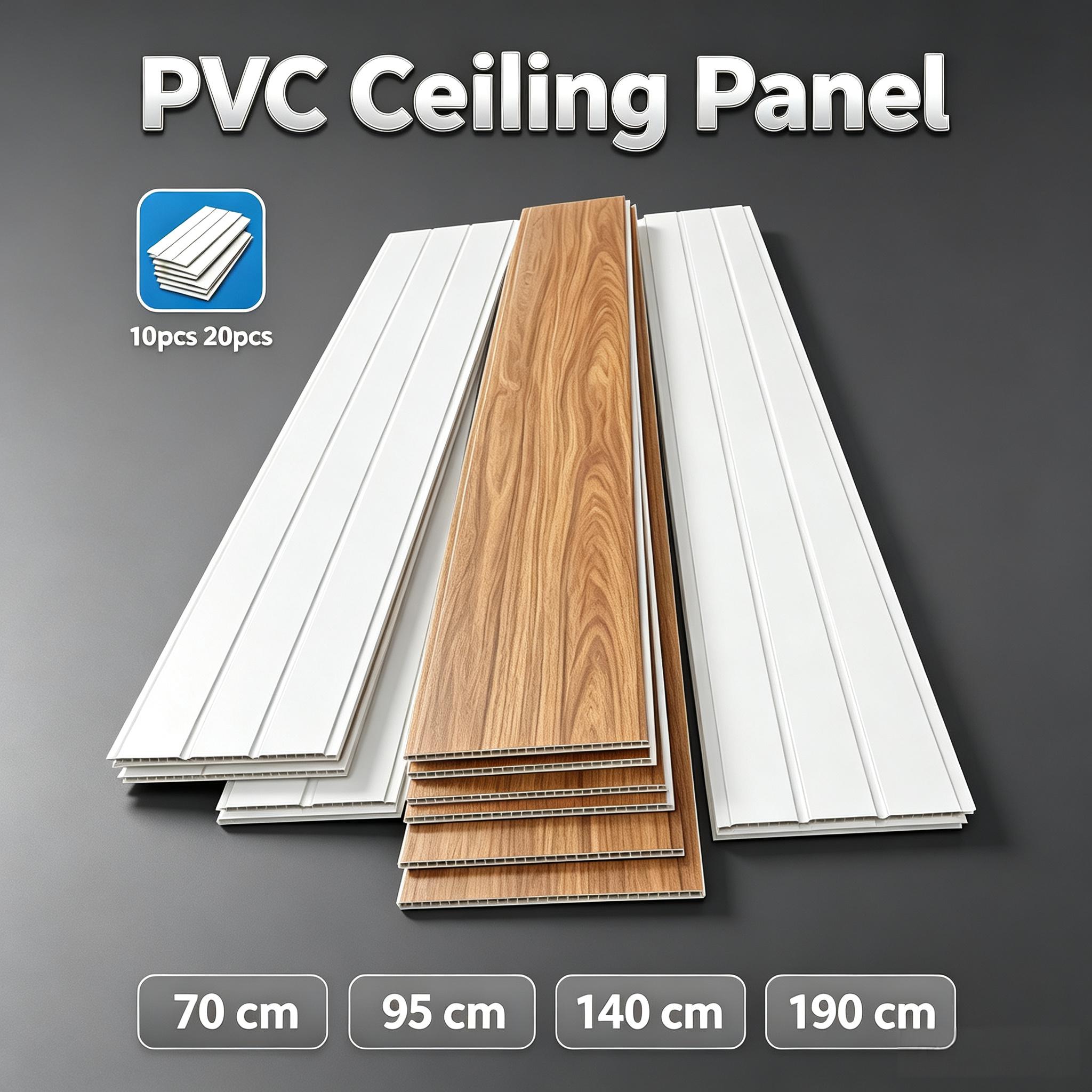 10pcs / 20pcs PVC Ceiling Kitchen Panel | Waterproof Moisture Proof ...