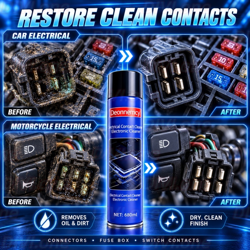 【2PCS】680ML Contact Cleaner Spray Electrical Wire Circuit Switch Screen ...