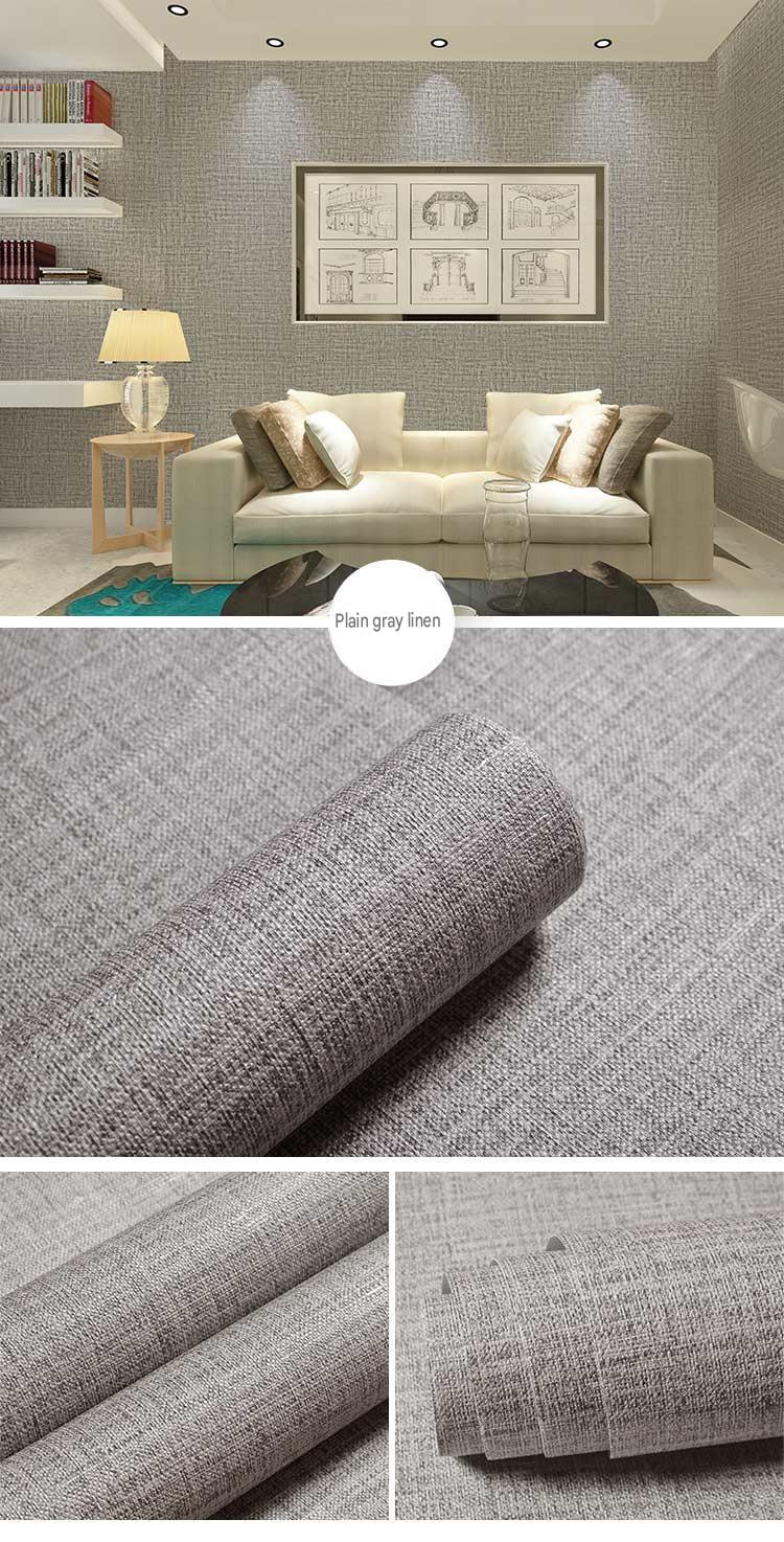 Self-Adhesive Linen Texture Wallpaper - Waterproof Moisture-Proof Wall ...
