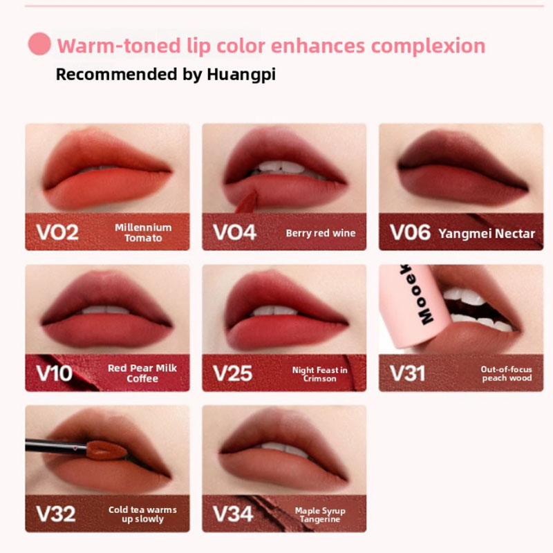 Mooekiss Velvet Mist Long-Lasting Matte Lip Mud Non-Stick Gloss ...