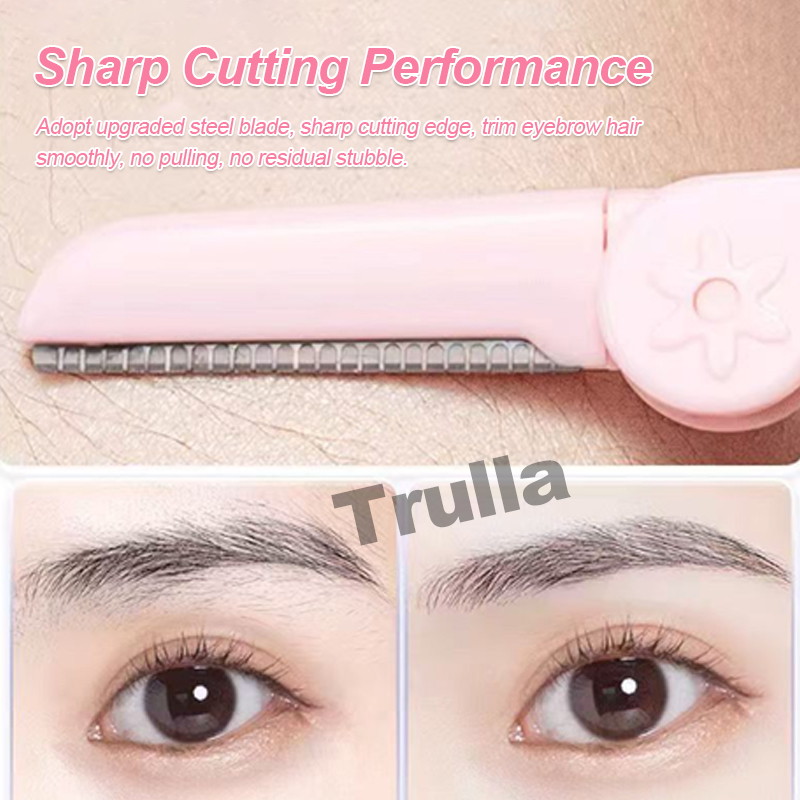 TRULLA 3Pcs Foldable Eyebrow Trimmer Set Portable Eyebrow Razor Hair ...
