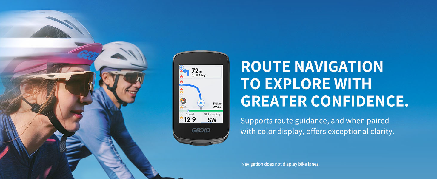 GEOID CC700 2.8 inch Color Screen Navigation GPS Bike Computer WIFI ...