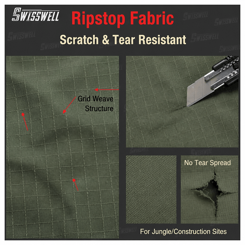SWISSWELL Men Casual Tactical Cargo Shorts, Zipper Pocket Streetwear ...