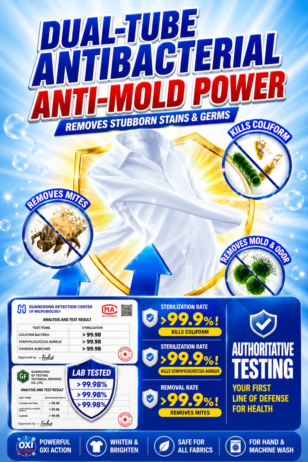 Mr.Gloves Large Capacity Laundry Stain Remover Mighty Clean Detergent ...