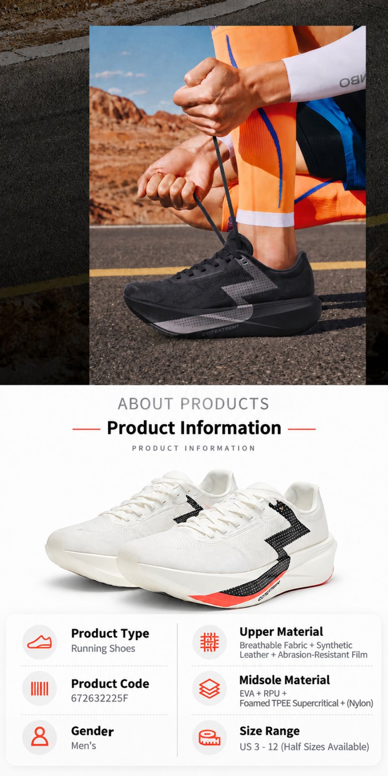 【NEW COLOR】361° MEGA 3 PRO Performance Running Shoes CQTEXTREM3 Soft ...
