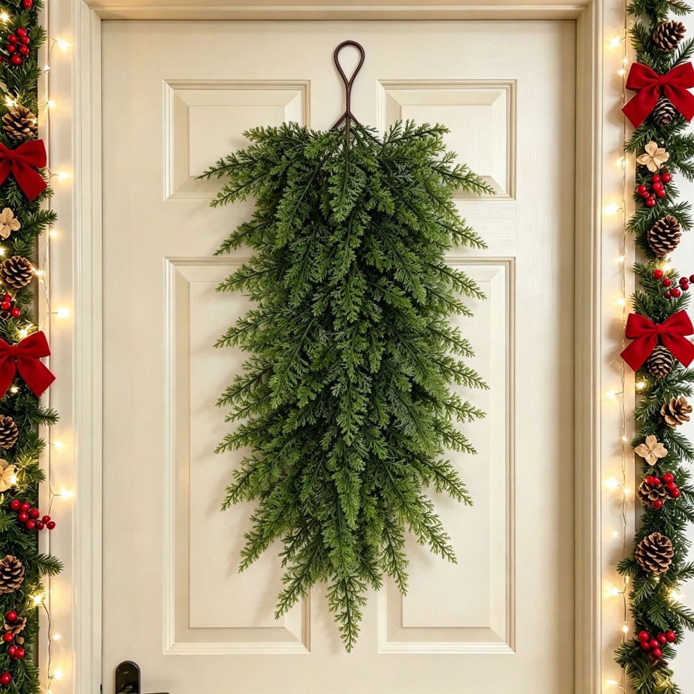 Christmas Decor Vines, Simulated Pine Cypress Vine, Artificial Plants ...