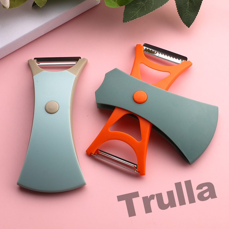 TRULLA 2 In 1 Multifunctional Vegetable Fruit Peeler Carbon Steel Blade ...