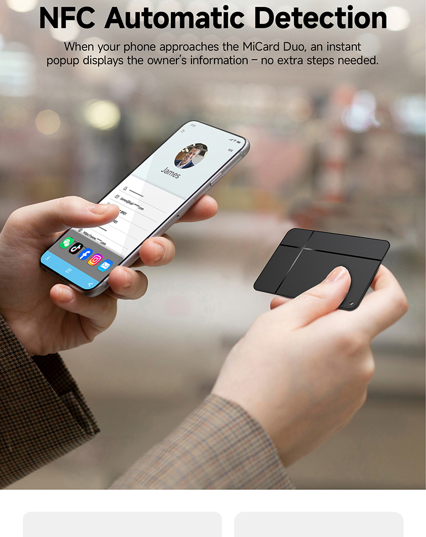 MILI MiCard Duo Ultra Thin Tracker Card 2.5mm, Dual System Locator for ...