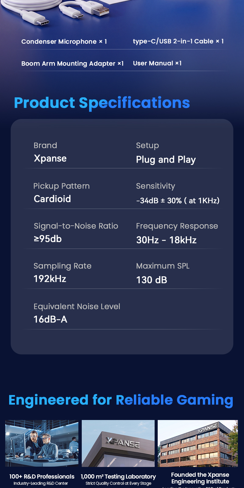 XPANSE Z1Pro USB Condenser Gaming Microphone With OTG Noise Canceling ...