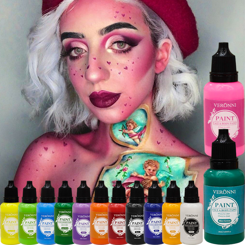 20ml Water Based Face Body Paint Liquid 13 Colors, Halloween Cosplay ...