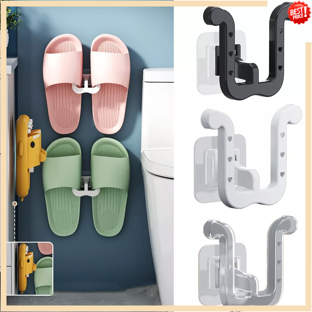 Slippers Rack No Punching Bathroom Simple Slipper Hook Toilet Drainage ...