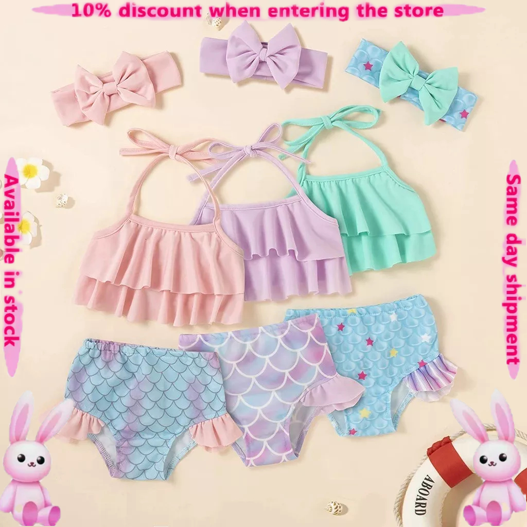 swimming suit for kids Mermaid Pink Bikini cute swimming outfit for