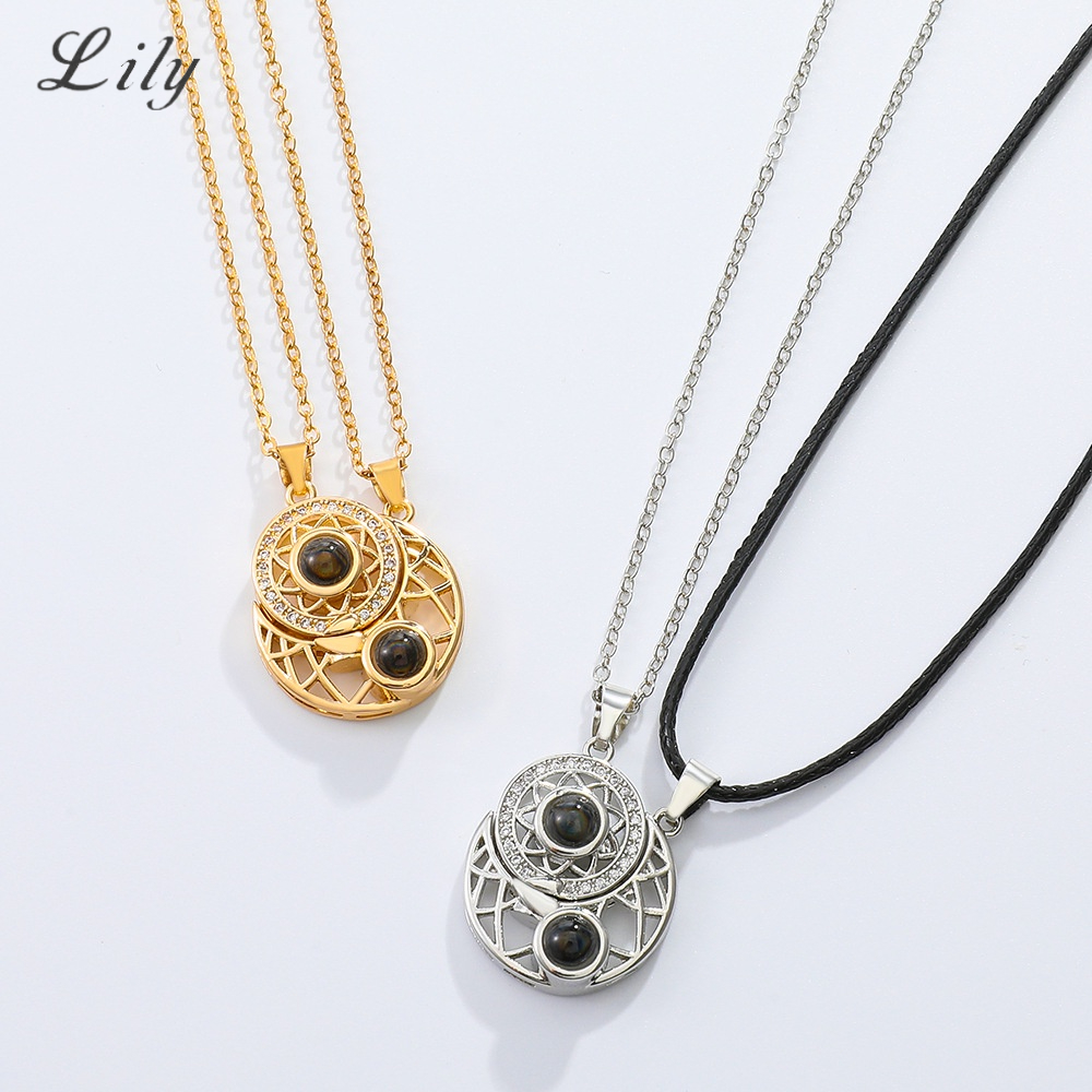 Moon couple store necklace