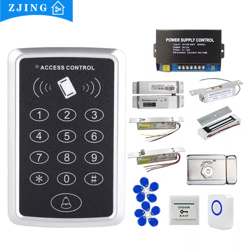 125Khz Door Access Control Kits RFID Keypad + 5A Power Supply + 180KG ...