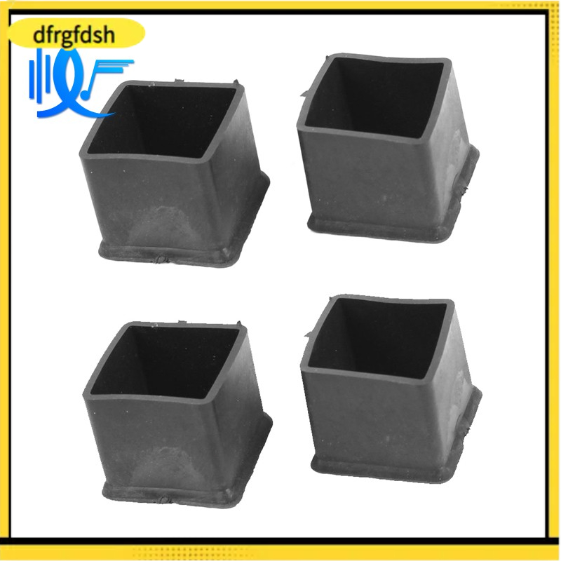 ⚓⚓20 mm x 20 mm, black, square, rubber foot pad for chair or table, 4