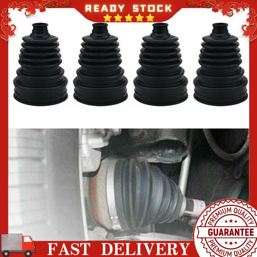 4*Silicone Split CV Drive Shaft Boot Kits/Universal Round Clamp