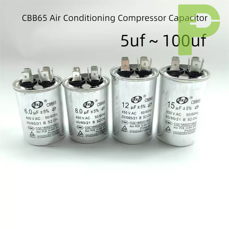 Cbb65 Air Conditioning Compressor Capacitor 5uf100uf 450VAC Explosion