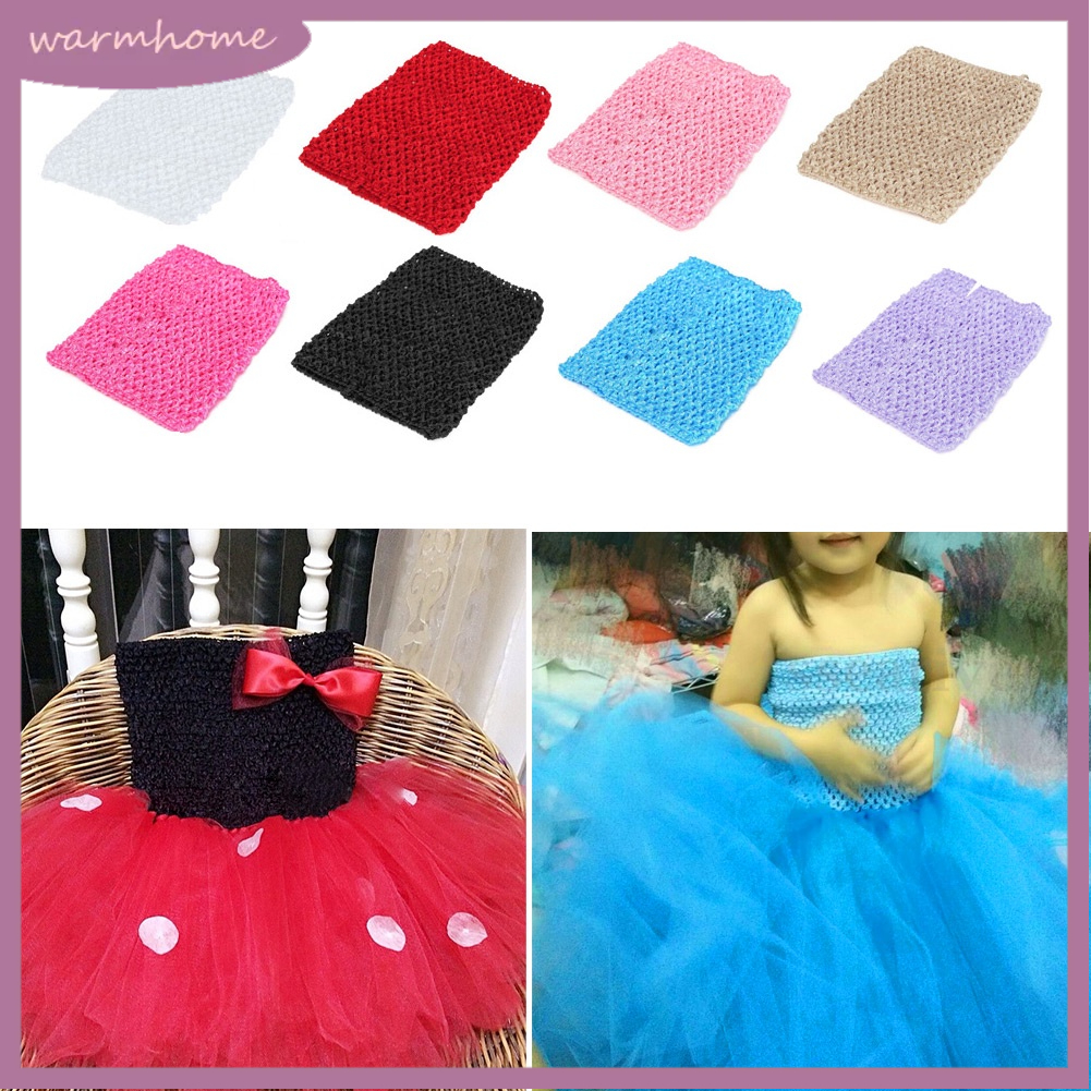 9 Crochet Tube Top Elastic Waistband Headband Hair Band Girls Tutu Skirt Shopee Philippines