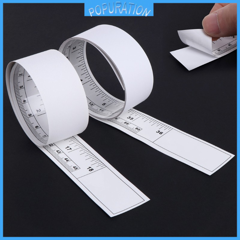 Self Adhesive Metric Measure Tape Vinyl Silver Rulers For Sewing ...