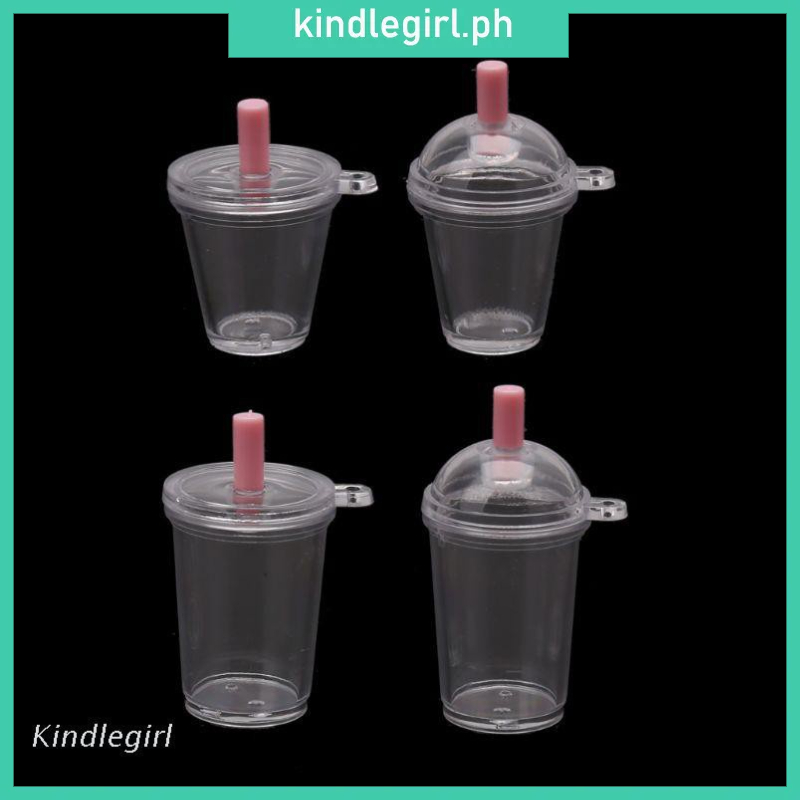 KING 10Pcs Mini Frappuccino Cup Coffee Cup Dollhouse Miniature Simulation  Plastic Cake Ice Cream Cups Keychain Jewelry Making