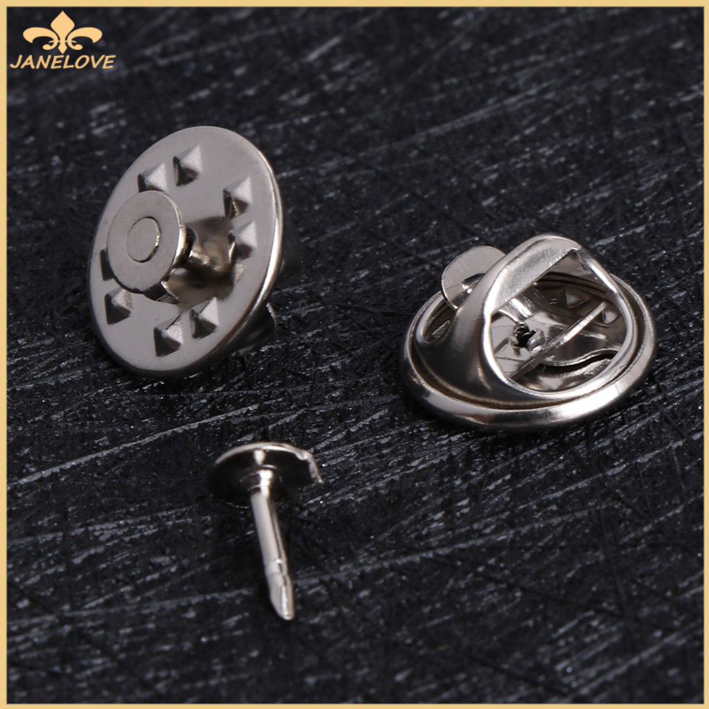 *J * 100Pcs Tie Tack Clutch Pins Round Butterfly Brass DIY Crafts