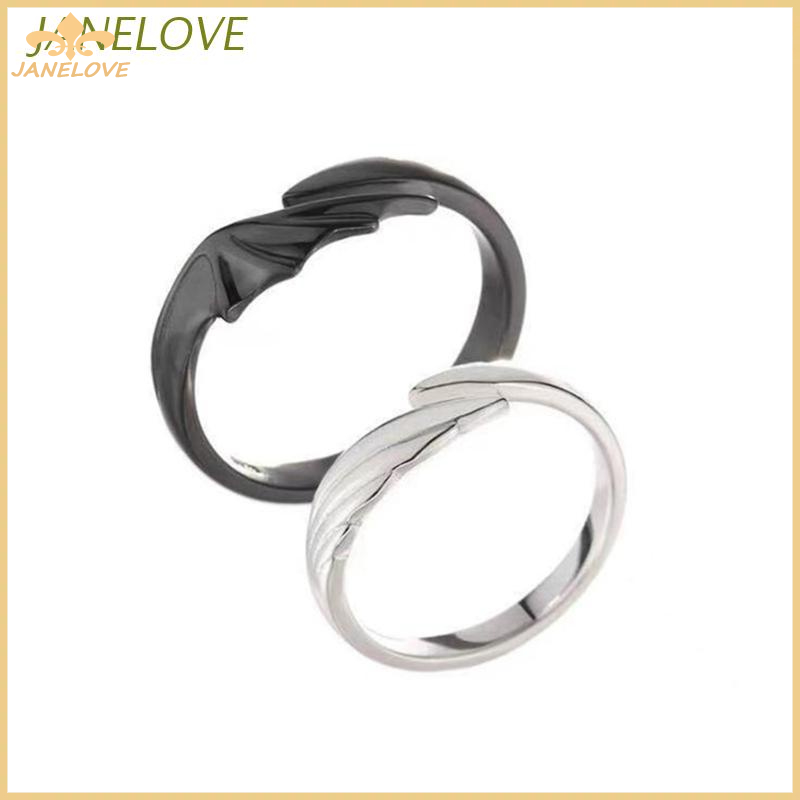 JLOVE 2Pcs Matching Set Couple Rings Jewelry Angel VS Devil