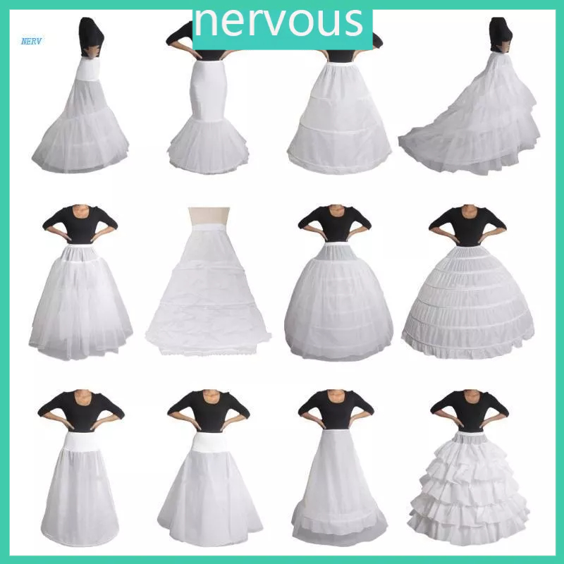 Ball Gown Slip A-Line 3 Layer Crinoline Petticoat Underskirt - Floor Length  A-Line, Adjustable Waist 24-30", White For Wedding & Party Dresses  Adjustable Waist Bridal Underskirt