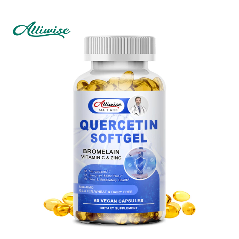 Alliwise quercetin bromelain capsule with vitamin c sodium zine supplement for immune health fat