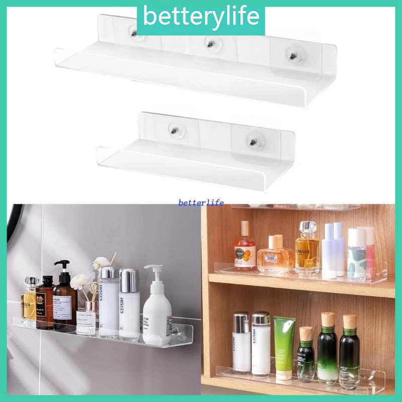 BTF Acrylic Floating Shelves,Bathroom Shower Shelf,No Drill No Damage ...