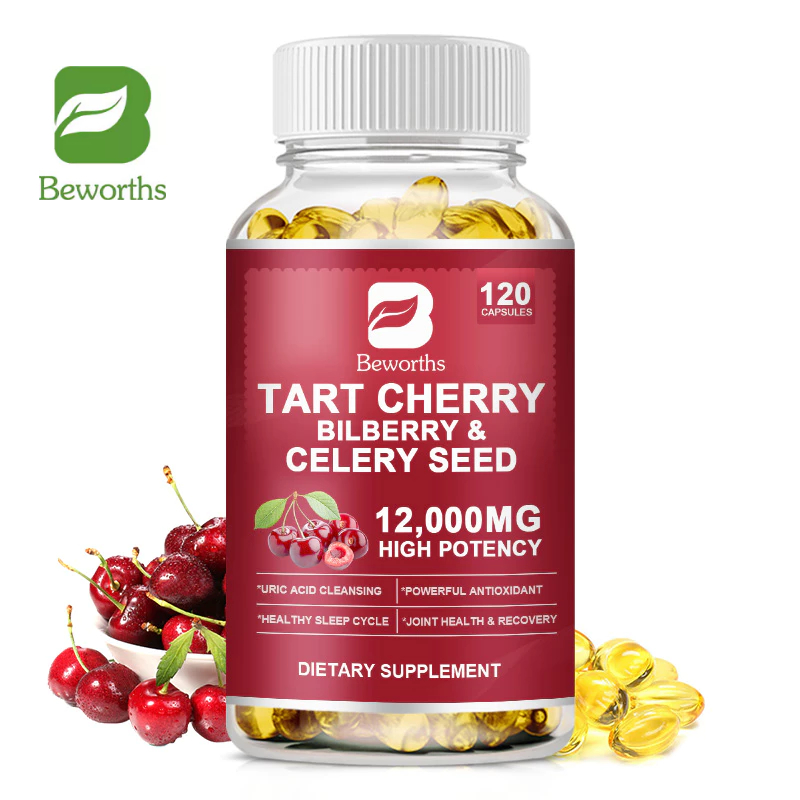 Beworths Organic Tart Cherry Extract Capsules With Bilberry Fruit