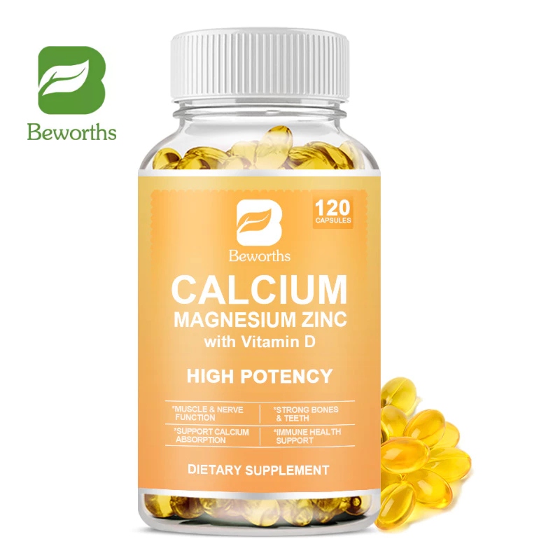 Beworths Calcium Magnesium Zinc Capsules 1000mg 500mg Complex To Help