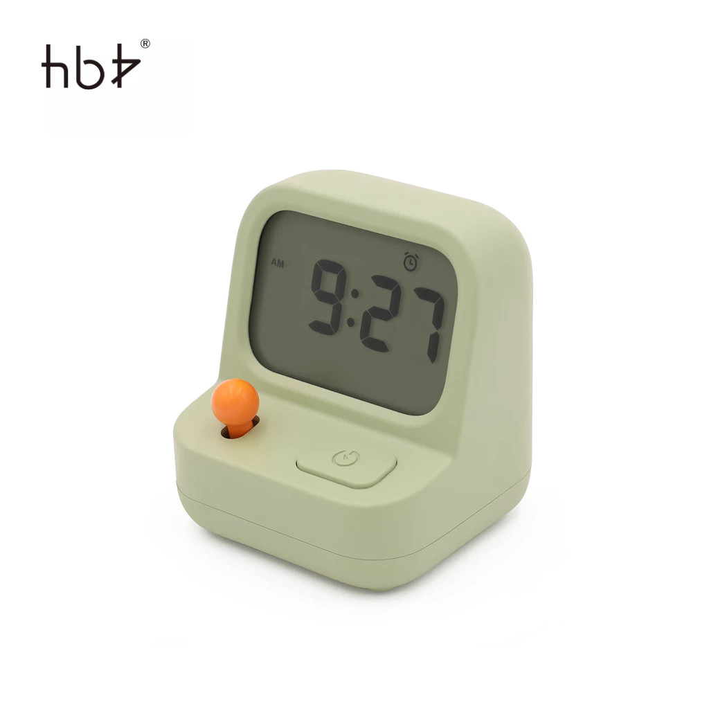 [heibaike] Alarm Clock Game Amusement Minimalist Electronic Digital Clock Green LED Vintage INS