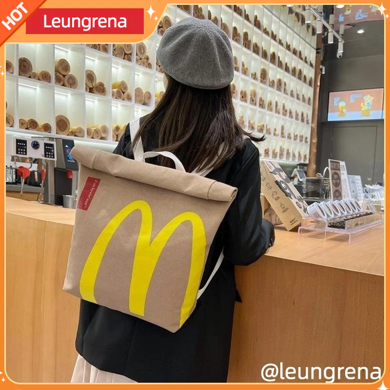 Ladies Backpack School Bag Mcdonald's Waterproof Male Female College ...
