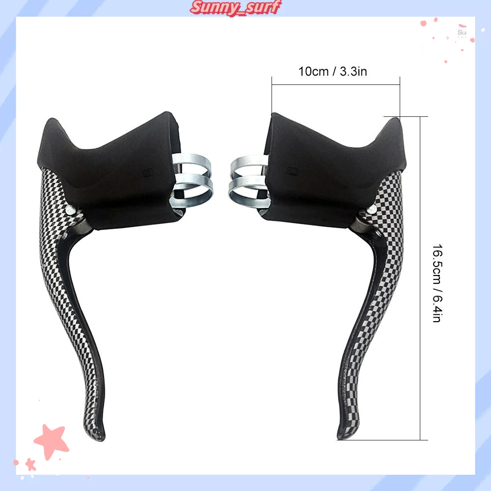 HUIOP Aluminum Mountain Bike Brake Levers - Lightweight Front & Rear Set For MTB Handlebars