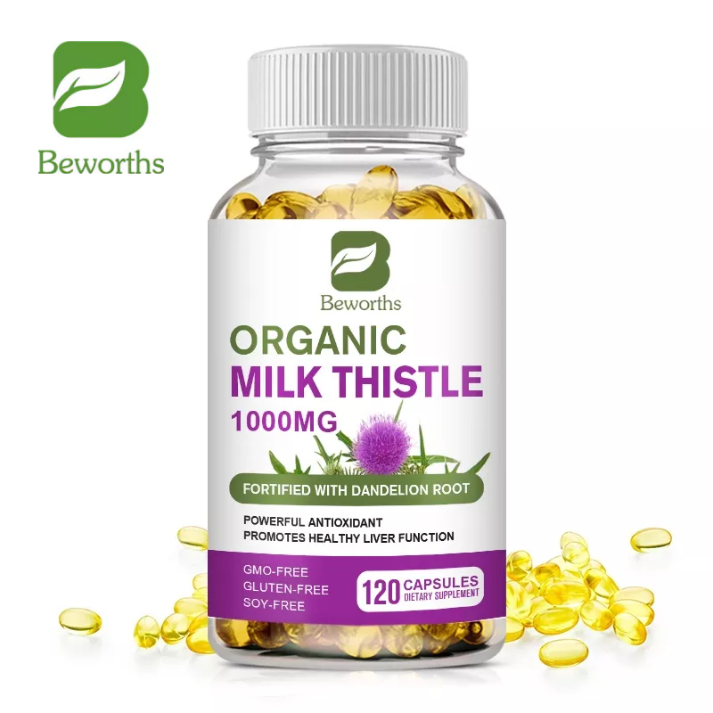 Beworths Milk Thistle Capsule 1000mg Silymarin Marianum & Dandelion