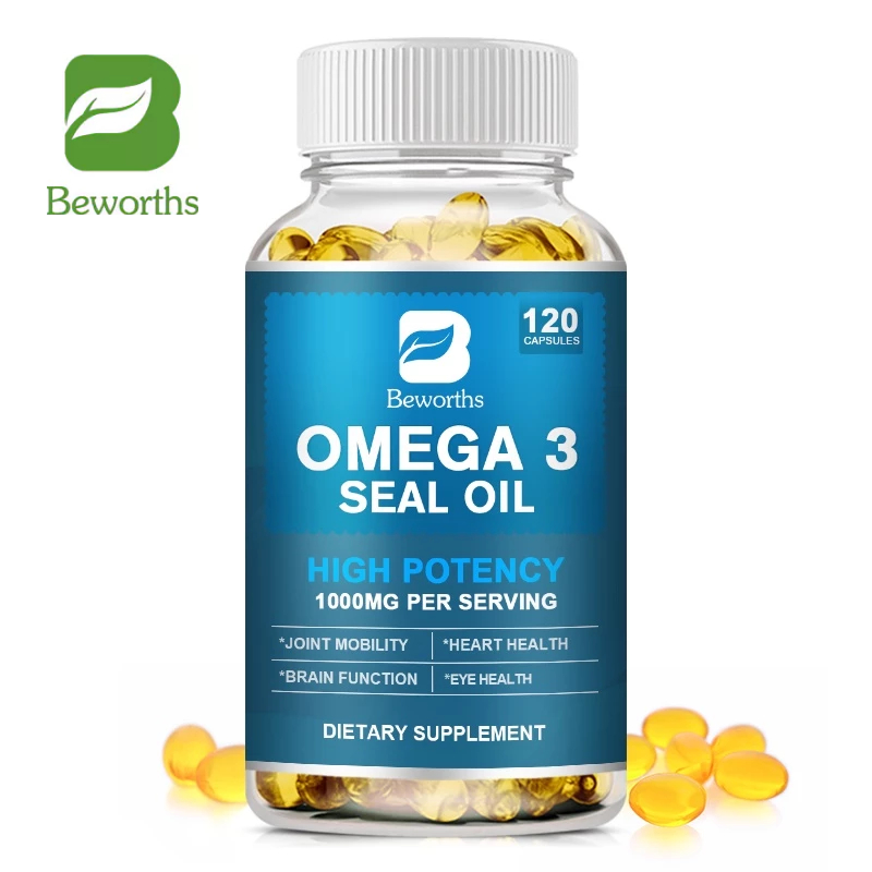 Beworths Omega 3 Seal Oil Capsules With Epa Dpa Dha Helps Support Brain