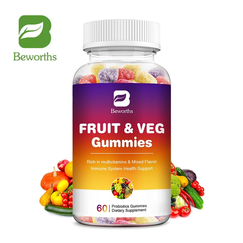 Beworths Fruit And Vegetable Gummies Natural Organic MixedFlavor