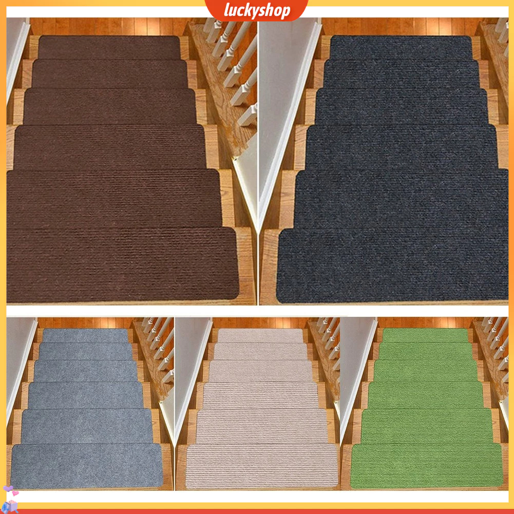 (LUSH) Stair Antiskid Carpet 76cm*20cm Nonslip Solid Wood Treads