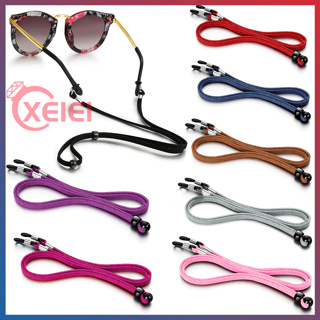 Glasses Strap 3 PCS, Eyeglass Holder for Men Women, Adjustable Black No Tail