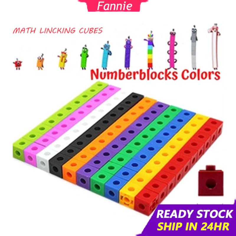 Kids math toy 100PCS Linking Cubes Number Building blocks Educational ...