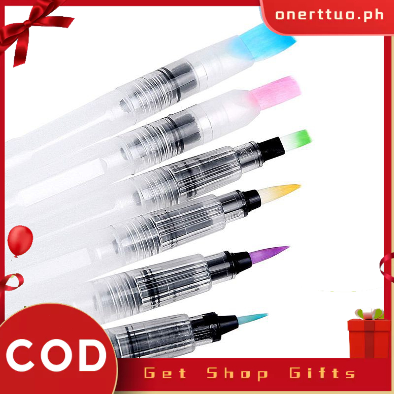 COD Water Coloring Brush Pens,Set of 6 Watercolor Painting Brushes