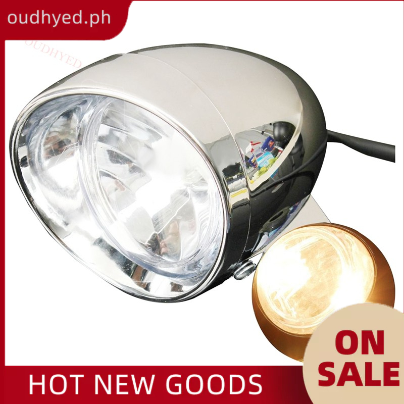 4″ Motorcycle Bike Chrome Headlight Spot Fog Lamp Bulb For Chopper ...