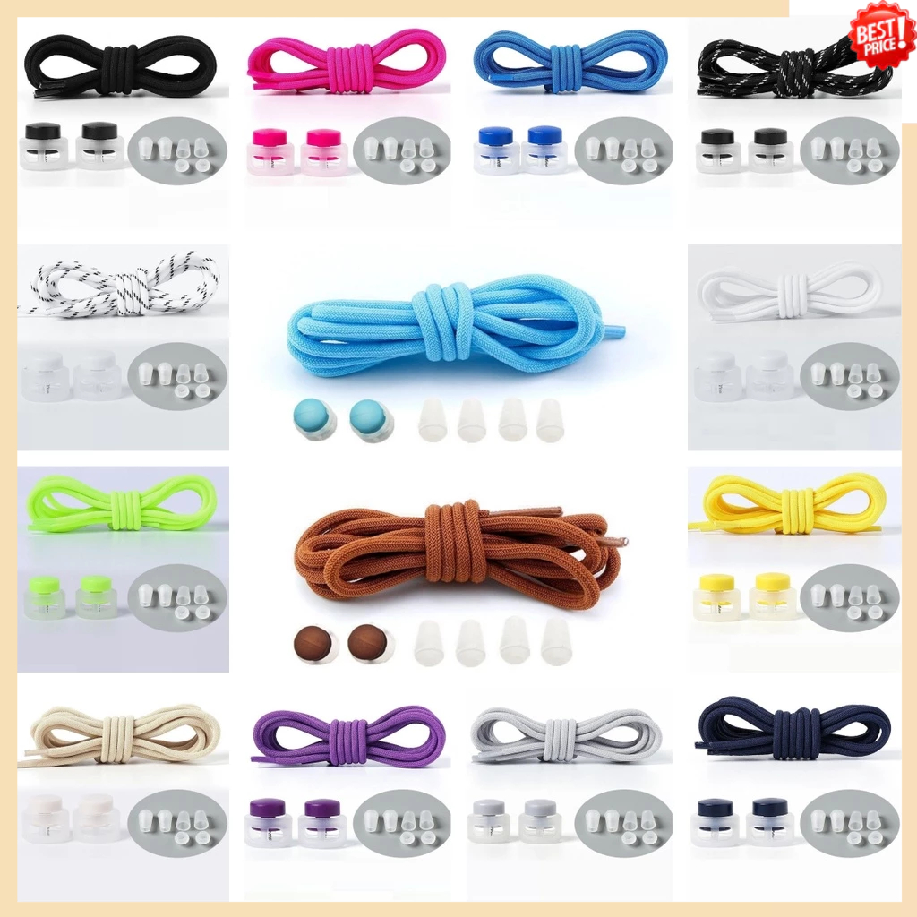 Spring Lock Shoelace Without ties Elastic laces Sneakers Kids Adult ...