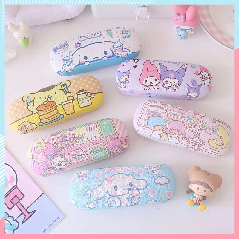 Sanrio Glasses Case Cute Cinnamoroll Melody PU Leather Cartoon Glasses ...