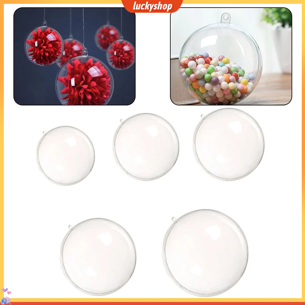 LUSH 10PCS Clear Plastic Acrylic Craft Christmas Tree Ball Baubles Decor | Shopee Philippines