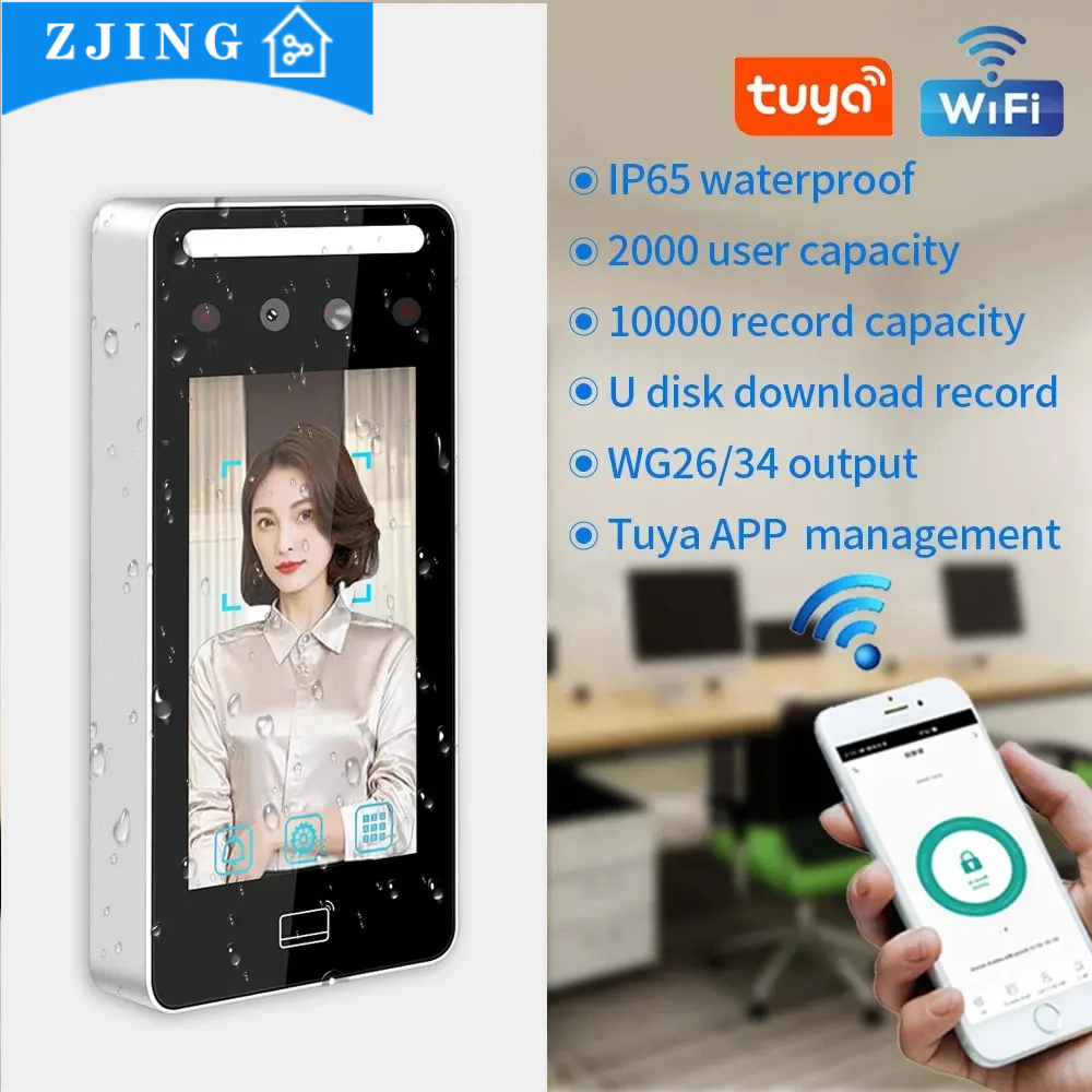 5-inch Outdoor Tuya Smart Wifi Dynamic Face Recognition Access Control ...